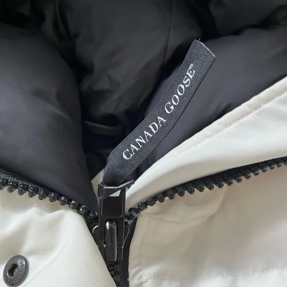 Canada Goose White Puffer Jacket with Fur Hood - Picture 5 of 16